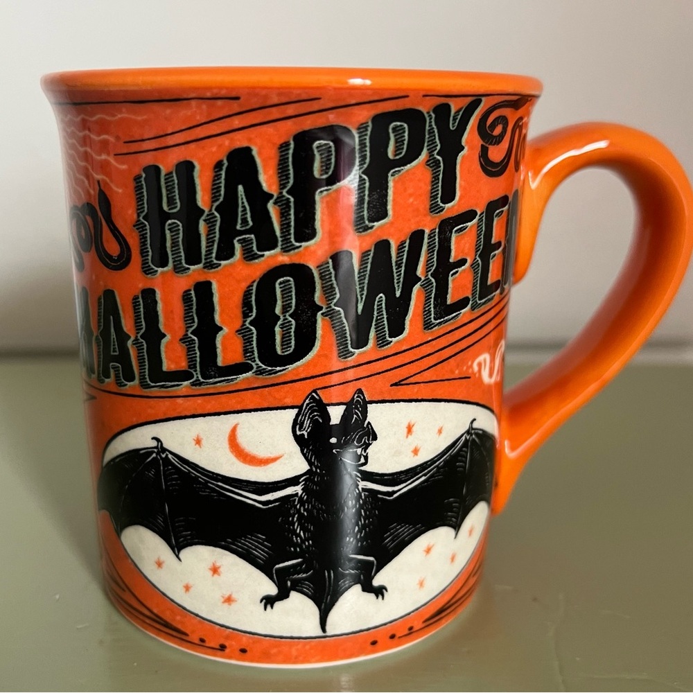 Certified International HAPPY HALLOWEEN Bats Mug 18oz Large Coffee Mug